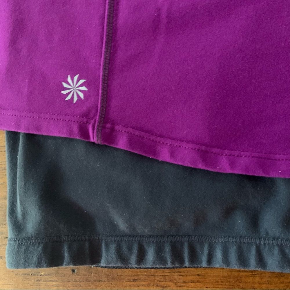 Athleta Tall Purple Gray Tennis Cycling Skirt Built in Shorts Sz M Tall - Picture 4 of 7
